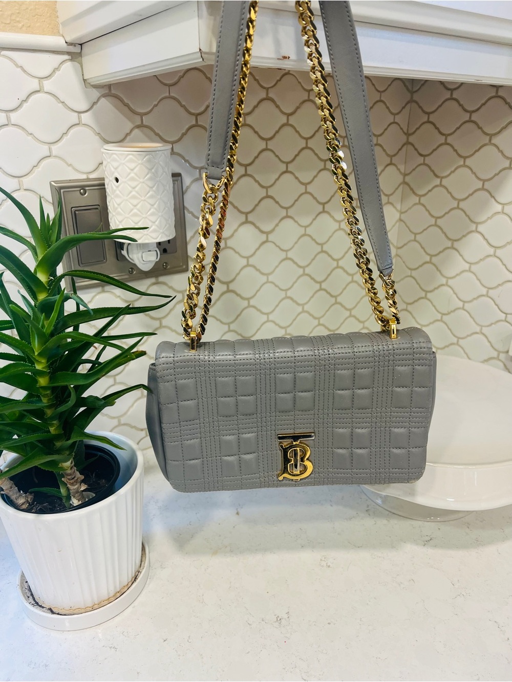 Authentic Burberry Small Lola shoulder bag